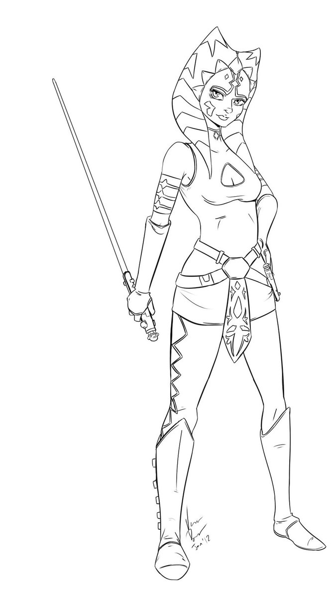 669x1195 Ahsoka Coloring Pages Download And Print For Free
