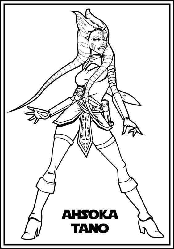 564x805 New Ahsoka Coloring Pages Coloring Ws