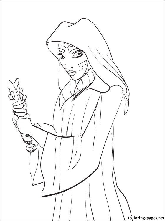 560x750 Star Wars Ahsoka Tano Printable Page To Color Coloring Pages