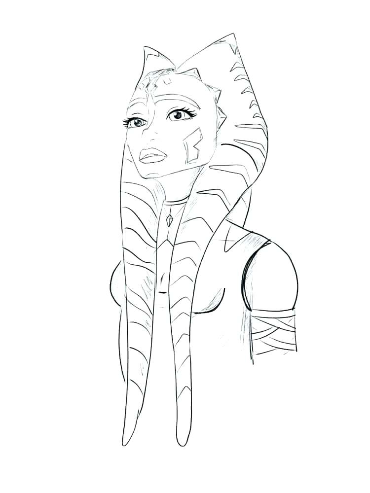 750x1000 Ahsoka Tano Coloring Pages Coloring Pages Star Wars The Clone Wars