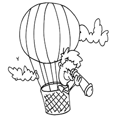 230x230 Hot Air Balloon Coloring Pages