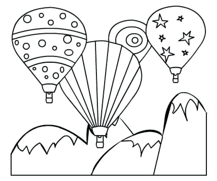 730x608 Coloring Pages Of Balloons Pin Drawn Hot Air Balloon Colouring