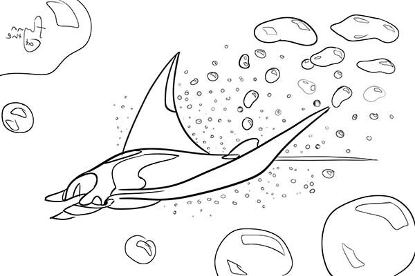600x400 Manta Ray Bubble Air Coloring Pages Coloring Sun