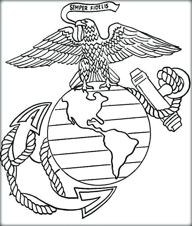 664x780 Air Force Logo Coloring Pages Marine Corps Kids Colouring Pages