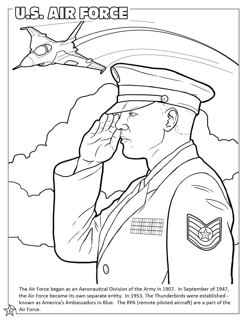800x1035 Us Air Force Coloring Pages Page Book Army Man