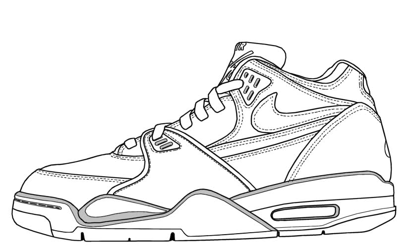 819x507 Basketball Shoes Coloring Pages
