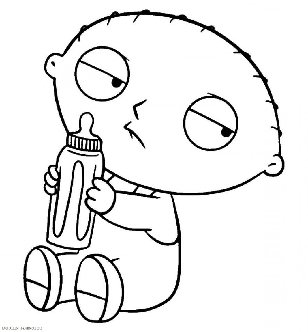 1068x1150 Love Family Guy Stewie Coloring Pages With Milk Coloringfree