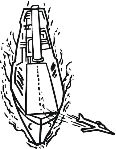 376x480 Aircraft Carrier View From Above Coloring Page