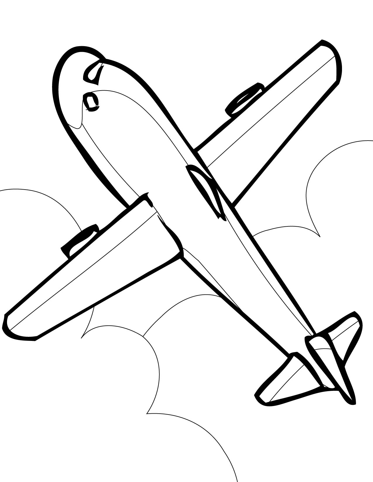 1275x1650 Free Printable Airplane Coloring Pages For Boys Kids Adults Online