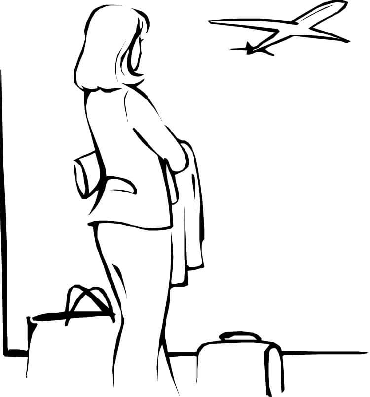 750x806 Airplane Rport Coloring Page