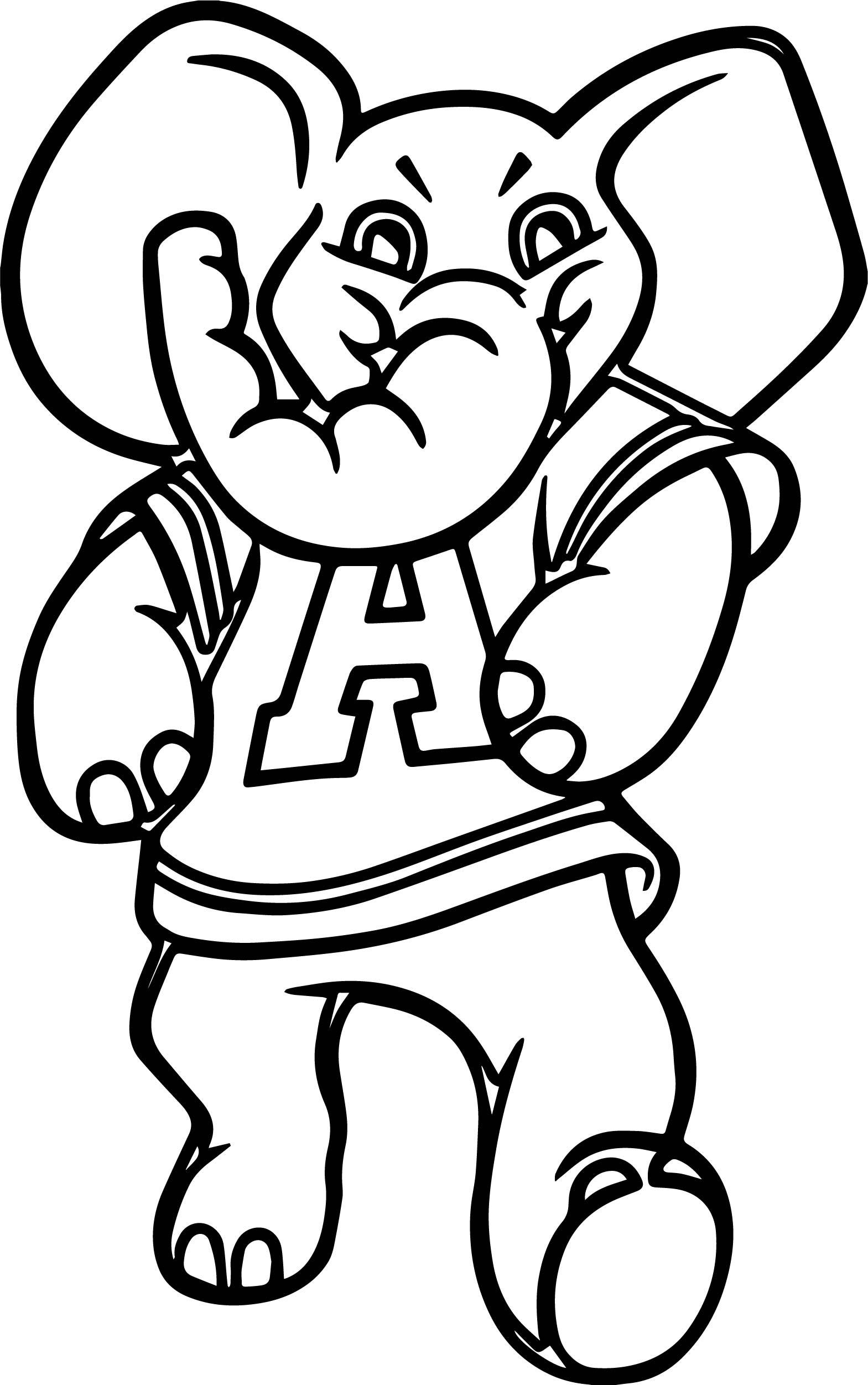 Alabama Coloring Pages Football at GetDrawings.com | Free for personal