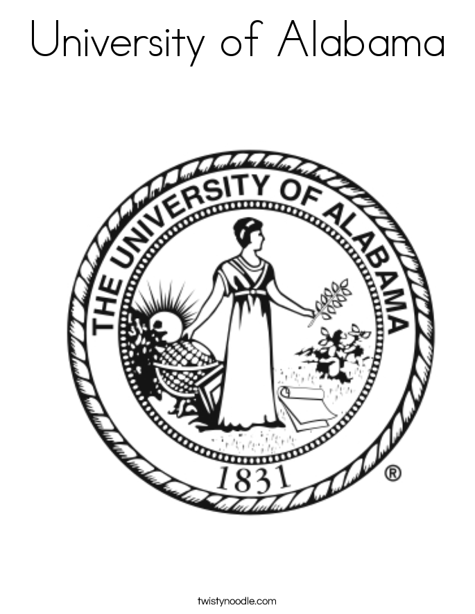 685x886 University Of Alabama Coloring Page