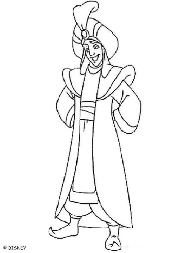 607x850 Aladdin Coloring Pages