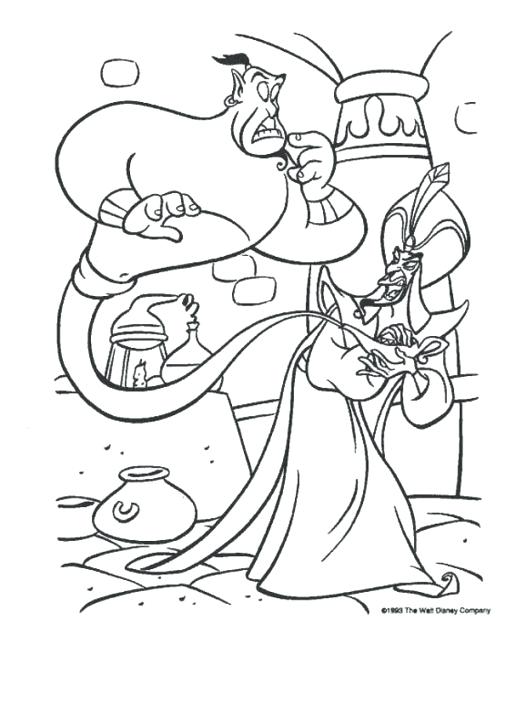 516x723 Jafar Coloring Pages The Genie And Coloring Pages Throughout