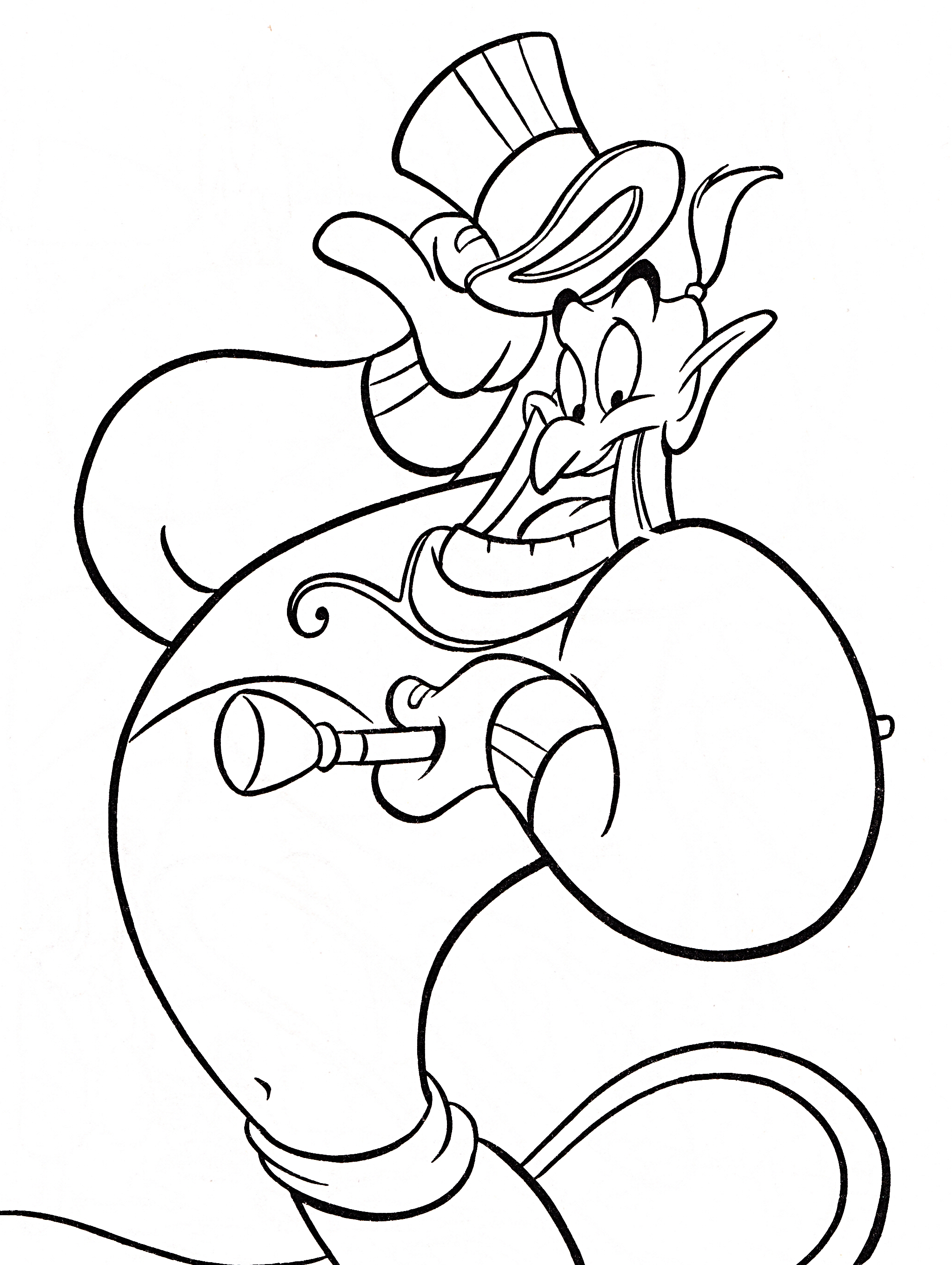 2047x2719 Walt Disney Aladdin Genie Coloring Pages