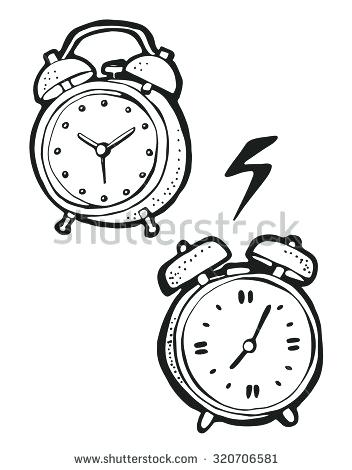 352x470 Alarm Clock Drawing Alarm Clock Coloring Page Alarm Clock Drawing