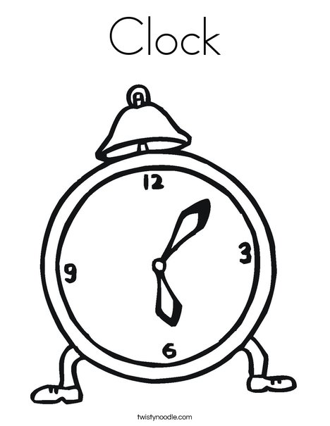468x605 Clock Coloring Page