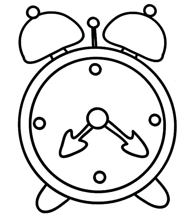 600x702 Clock Coloring Page Alarm Clock Coloring Page Digital Clock