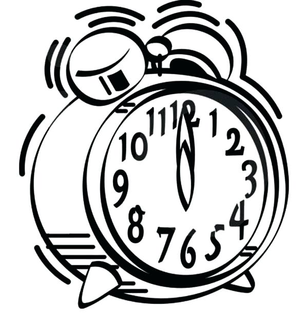 600x630 Clock Coloring Pages Alarm Clock Sound Of Alarm Clock Coloring