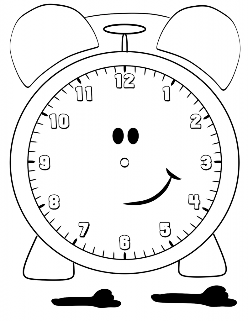 791x1024 Free Printable Clock Coloring Pages For Kids Free Printable