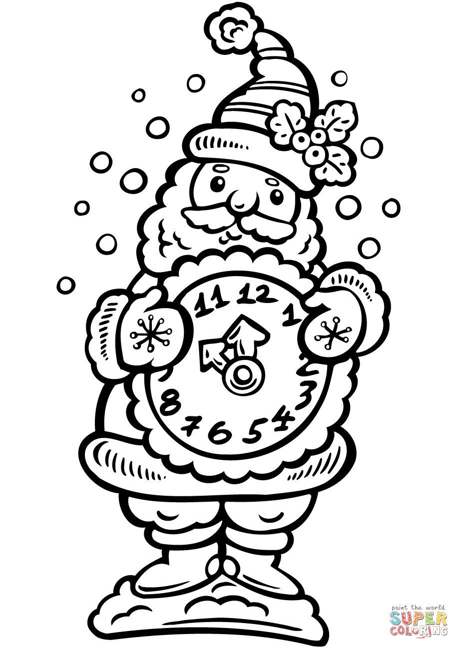 919x1300 Alarm Clock Coloring Page