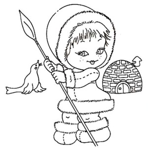 300x300 Eskimos Cartoon Pictures Coloring Pages An Eskimo Girl From Alaska