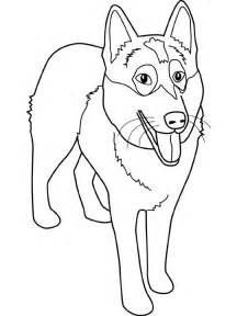 216x288 Husky Coloring Sheet