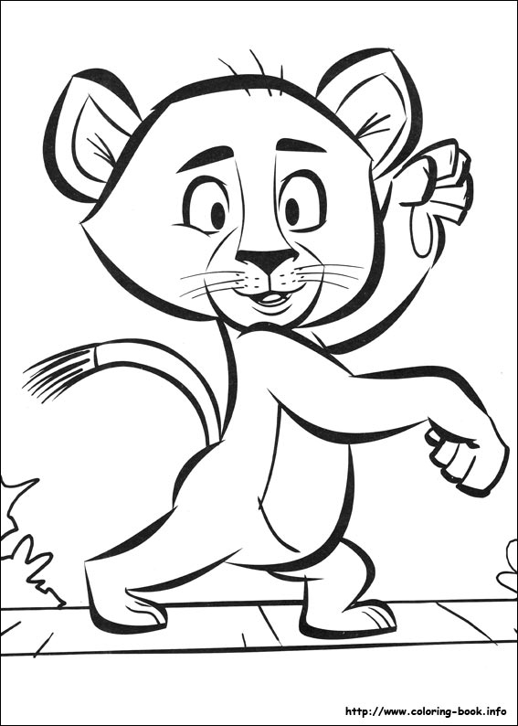 567x794 Beautiful Looking Madagascar Coloring Pages Alex Movie