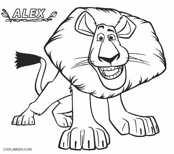 600x534 Printable Madagascar Coloring Pages For Kids