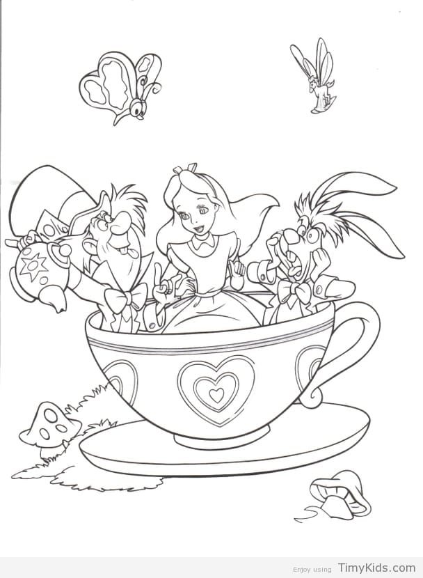 608x830 Alice In Wonderland Colouring Pages Alice In Wonderland Coloring