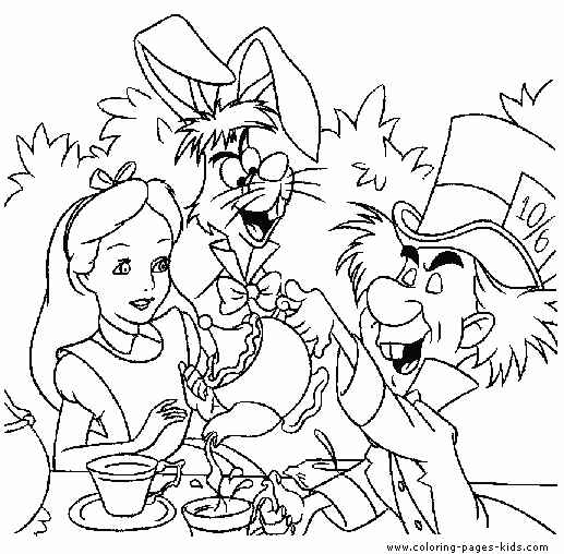 517x508 Alice In Wonderland Coloring Page