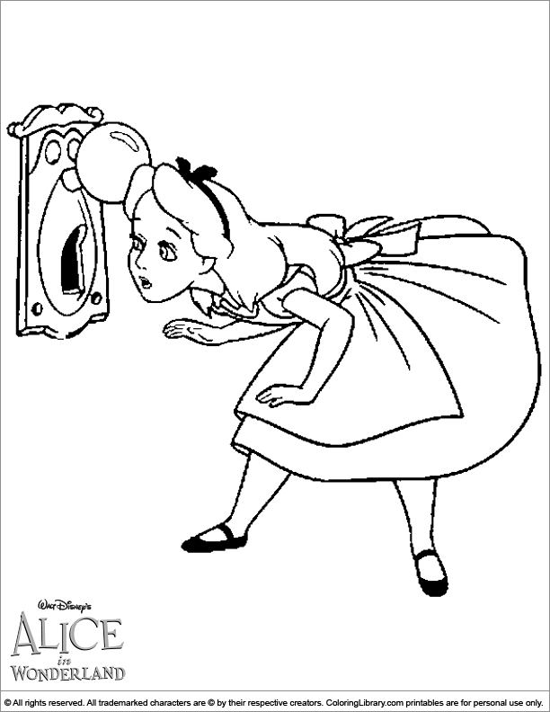 612x792 In Wonderland Coloring Picture
