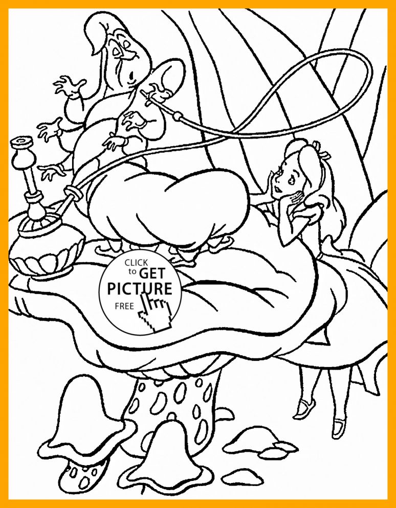 774x994 Appealing Alice In Wonderland Coloring Page Gallery Image