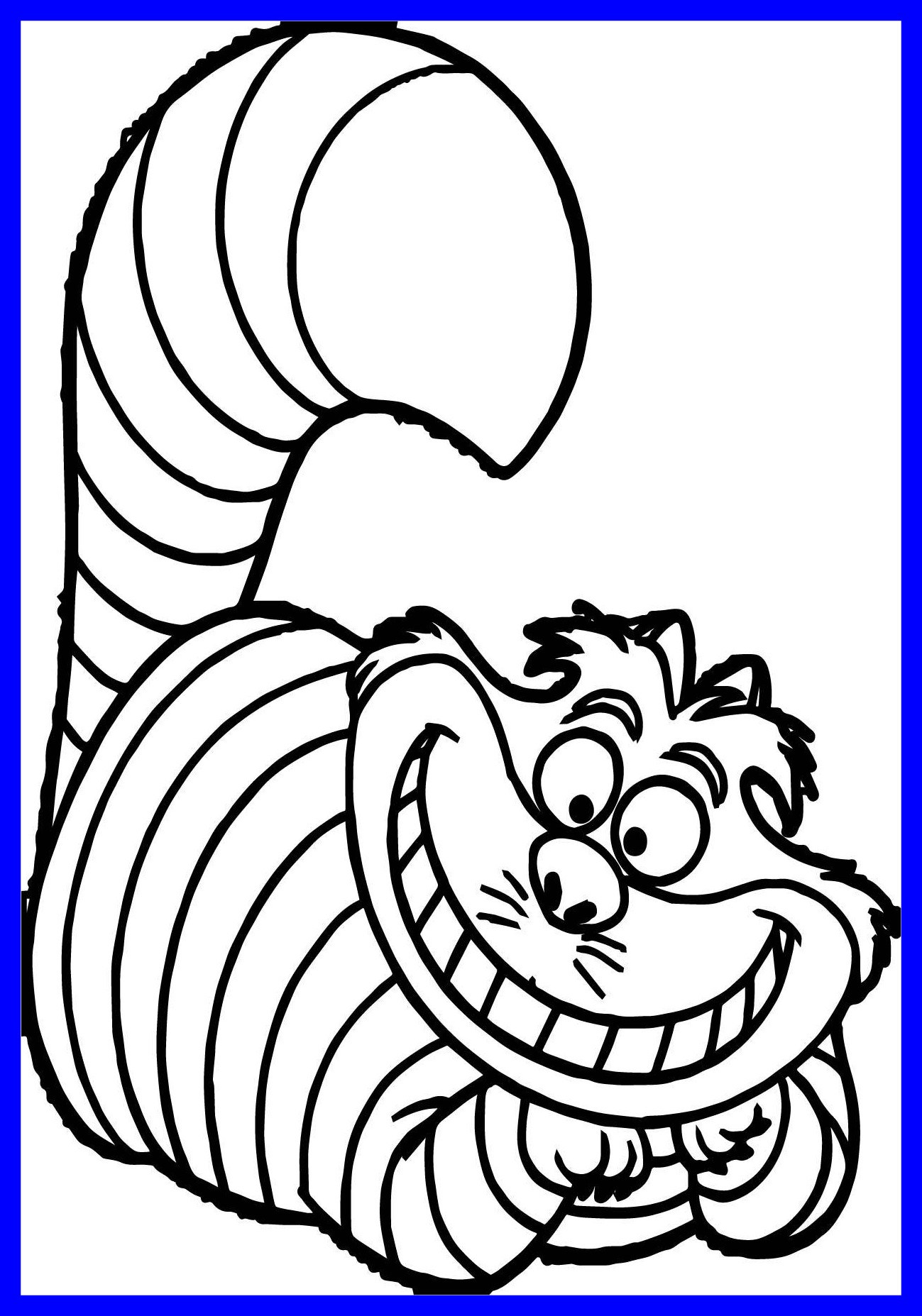 1299x1855 Fascinatingnovative Cheshire Cat Coloring Page Alice