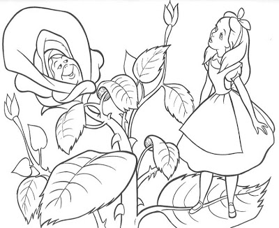 400x326 Alice In Wonderland Coloring Pages