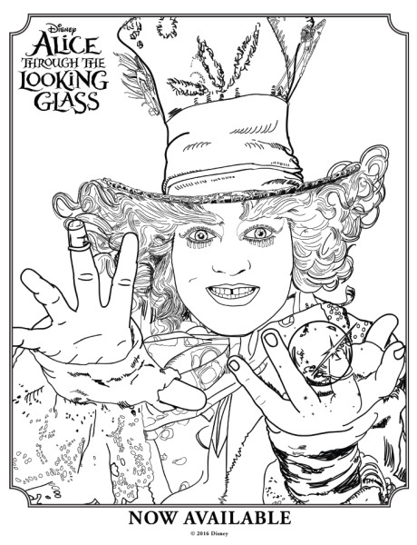 460x600 Mad Hatter Coloring Pages Alice Through The Looking Glass Mad