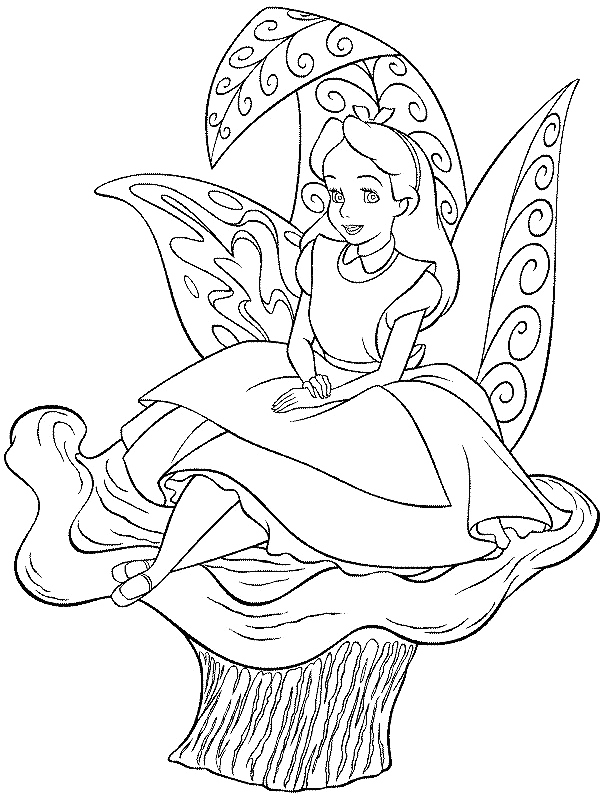 600x800 Alice In Wonderland Coloring Pages Printables