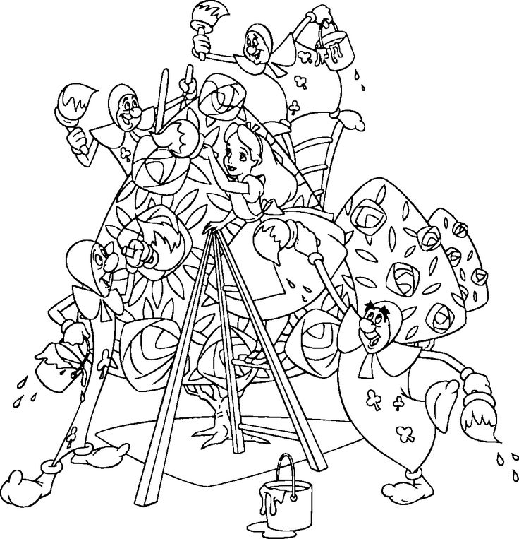 736x763 Alice In Wonderland Coloring Pages Best Alice In Wonderland