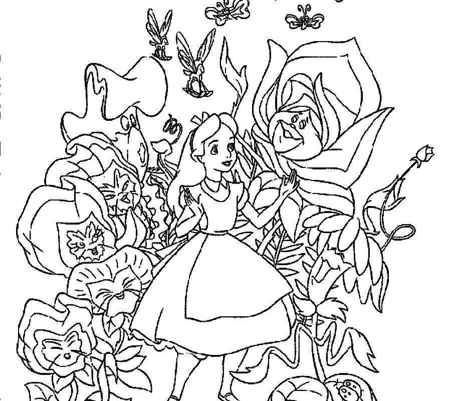 900x800 Coloring Pages Wonderland Manyteresting General