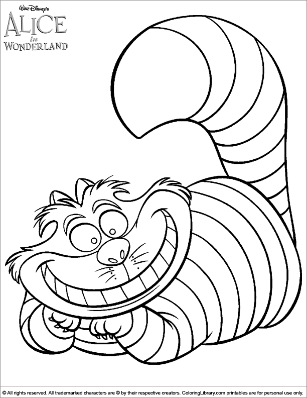 612x792 Alice In Wonderland Coloring Pages