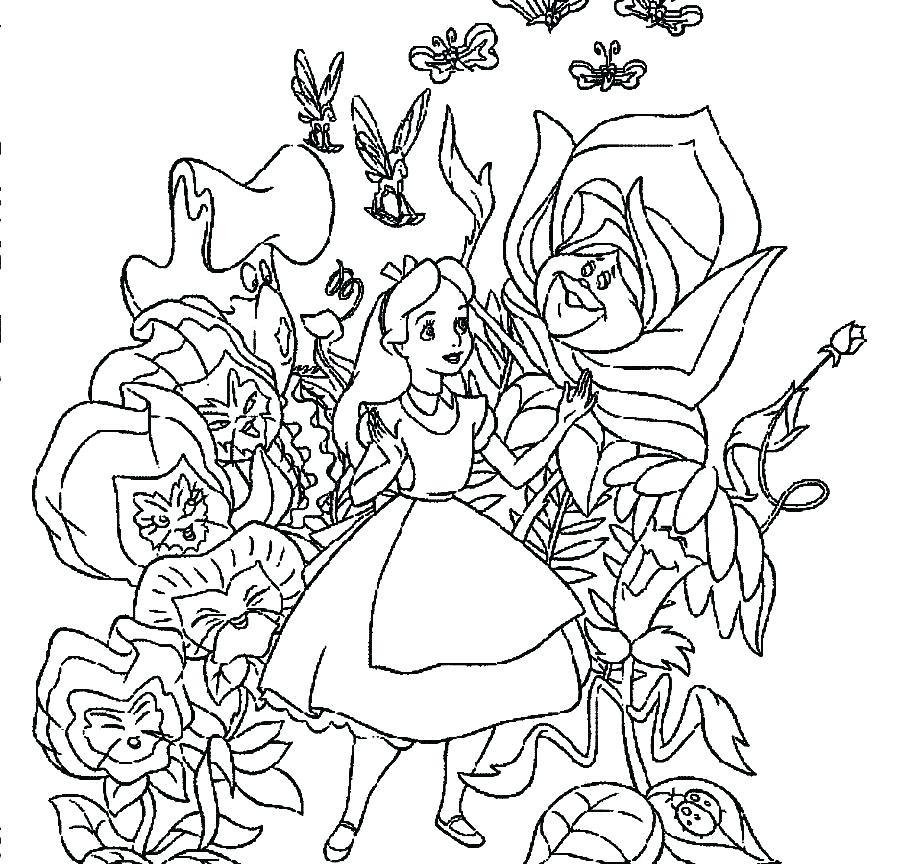 900x864 Alice In Wonderland Coloring Pages