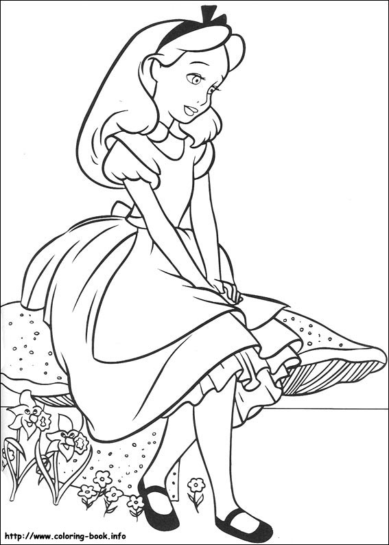 567x794 Coloring Pages Alice In Wonderland