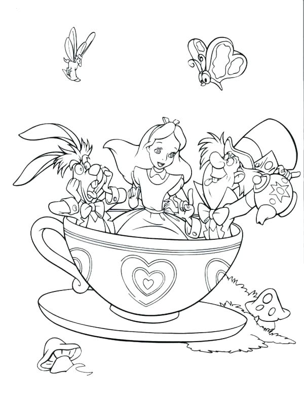 600x789 Tea Party Coloring Pages Together With Elegant Tea Party Coloring