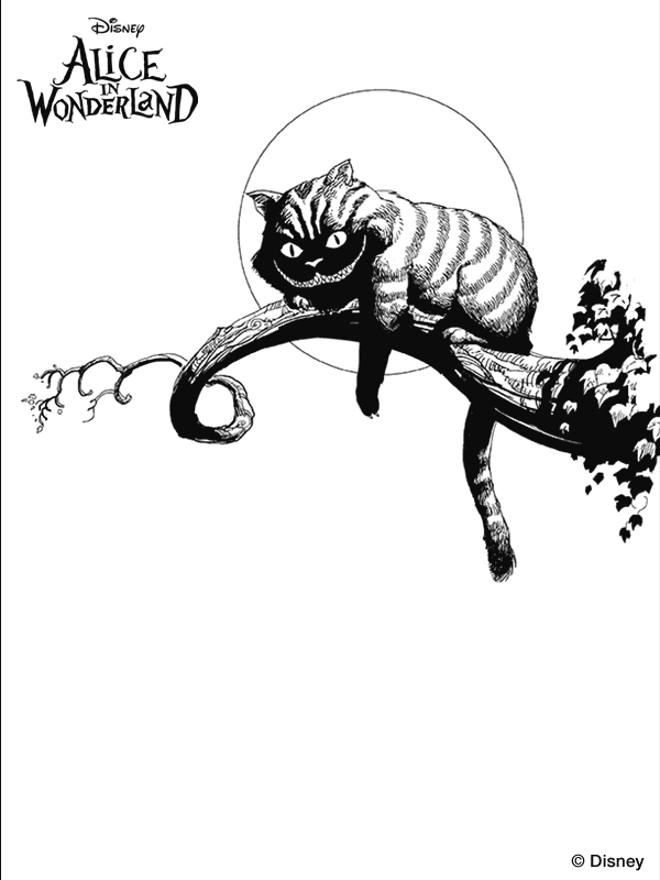 600x800 Tim Burton's Alice In Wonderland Coloring Page We're All Mad