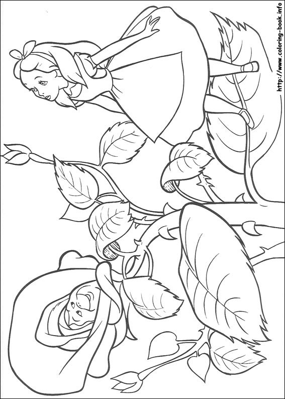 567x794 Alice In Wonderland Coloring Picture