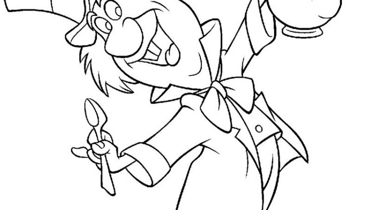 750x425 Mad Hatter Coloring Pages Mad Hatter Alice Wonderland Coloring