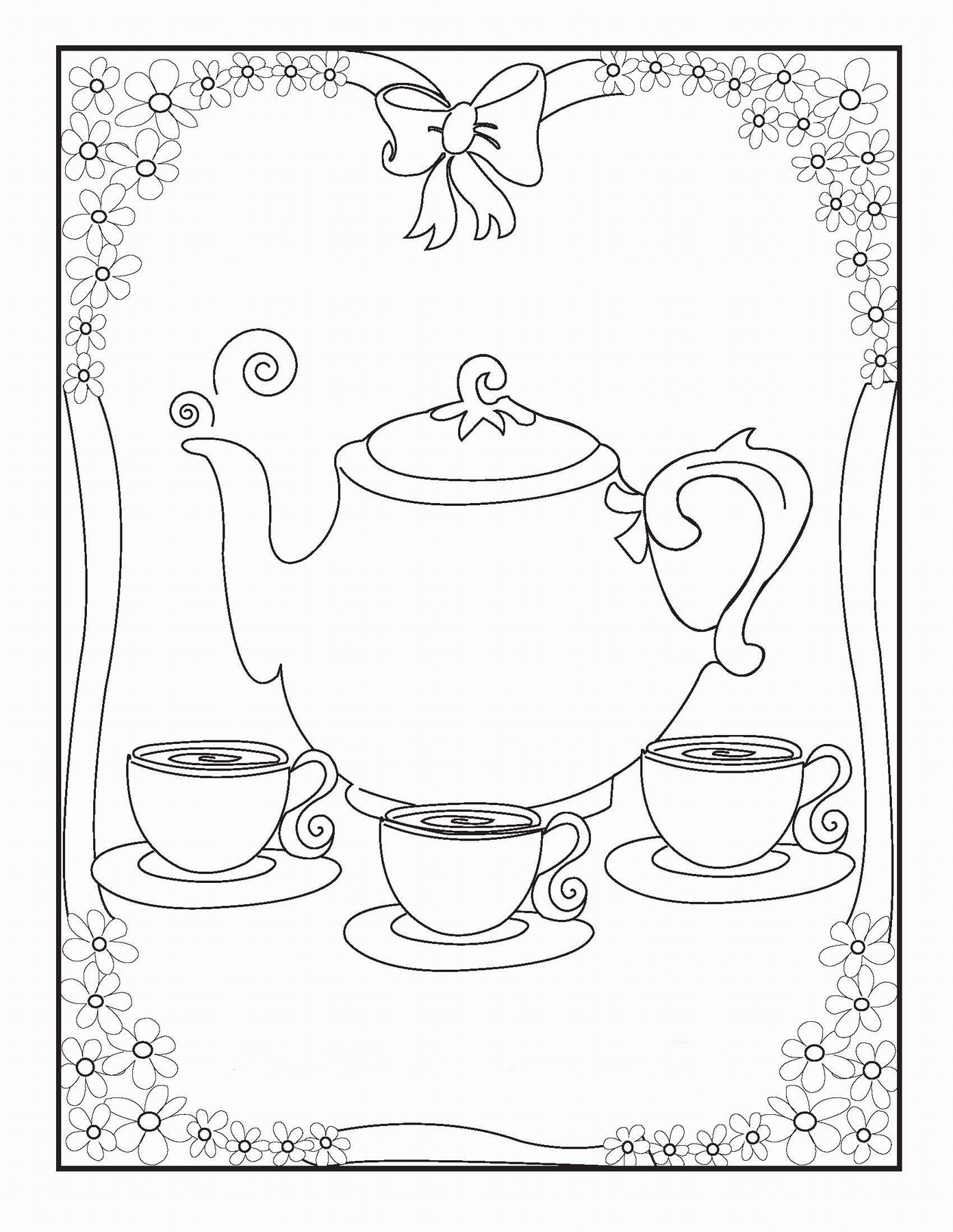 1392x1800 Alice In Wonderland Coloring Pages Mad Hatter For Kids Printable