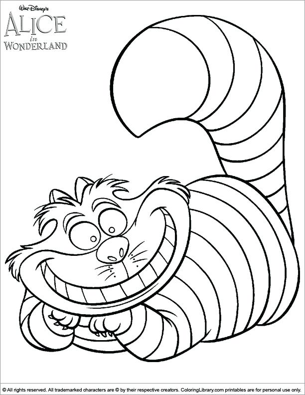 612x792 Coloring Pages Alice In Wonderland Print Free Printable Coloring