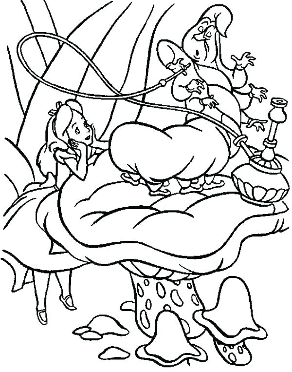 600x763 Alice In Wonderland Coloring Book Pages Professional