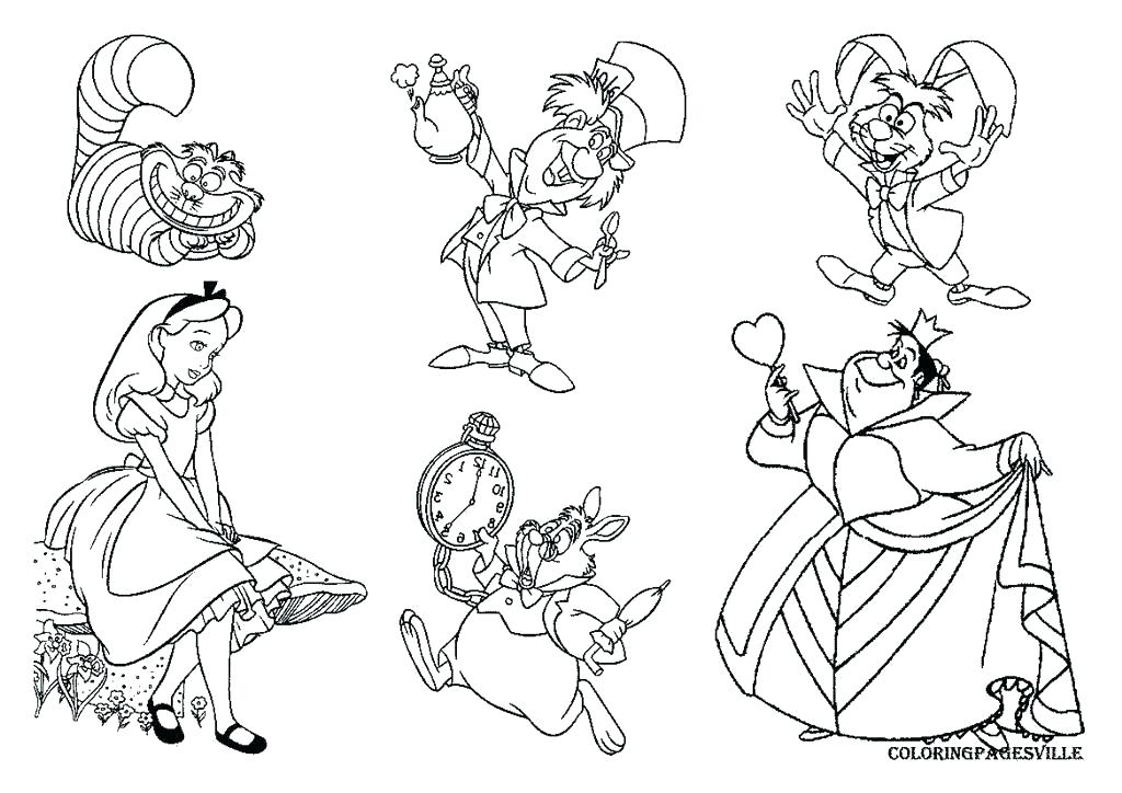 1024x724 Alice In Wonderland Free Printable Coloring Pages Page Colo